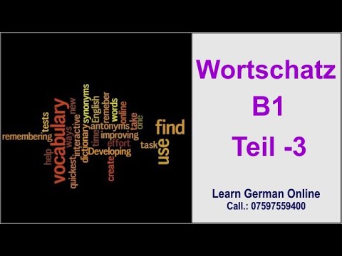 Learn German | B1-Level Wortschatz | German B1 Level Vocabulary Part 3 ...