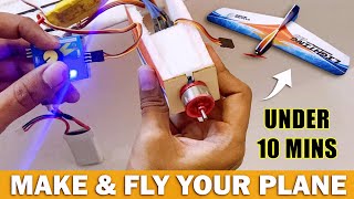 Make RC Plane Under 10 Minutes - DIY Flying Wing Aeroplane | Mr. Indian Aviator #rcplane #aeroplane