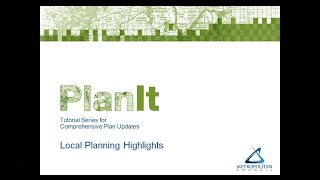 PlanIt: Local Planning Highlights Tutorial