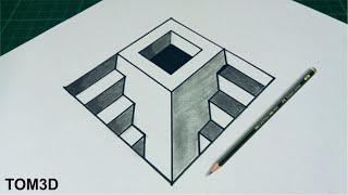 Very easy !!! Here's a Simple 3D Drawing Tricks | 3D Drawing For Beginners