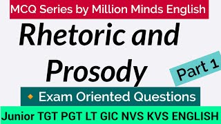 Rhetoric and Prosody in English Literature || Rhetoric and Prosody || Lecture 1||