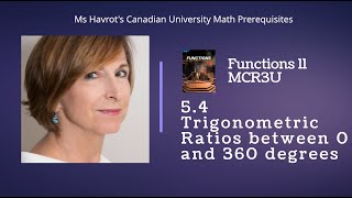 Functions 5.4  Trigonometric ratios between 0 and 360 degrees