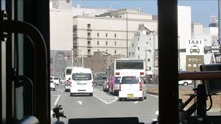 大分バス12919　上野⇒コンパルホール入口　前面展望動画