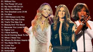 Celine Dion, Whitney Houston , Mariah Carey Greatest Hits playlist - Best Love Songs Divas 💖💖💖