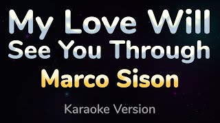 MY LOVE WILL SEE YOU THROUGH - Marco Sison (HQ KARAOKE VERSION with lyrics)  || Music Asher