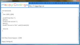 Converts the string into a long int value c code example