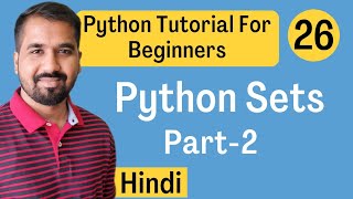 Python Sets Part-2 Explained in Hindi l Python Tutorial For Beginners