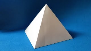 How to make a paper PYRAMID - easy origami