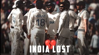 India Lost WTC Final 💔 | New Sad Whatsapp Status Video 🥺 | #wtcfinal #indvsaus #ausvsind #viratkohli