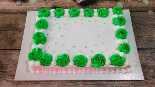 Vanilla cake decoration | Cake decoration tutorial | Easy cake decoration|ক্লাস পার্টির ভ্যানিলা কেক