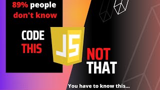 JavaScript Pro Tips - Code This, NOT That || Junior Vs Senior Code - How To Write Better Code