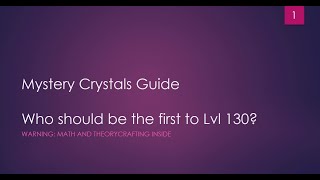 FFBE - Mystery Crystals Guide: Level 130 Priority (Warning: Math video)