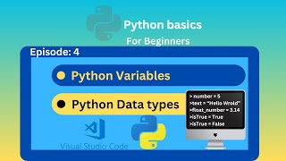 Python Variables and Data Types Tutorial. #pythonvariables #pythondatatypes #pythontutorial