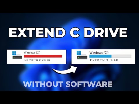 How to Extend C Drive in Windows 10/11 WITHOUT Software (INCREASE Size of C DRIVE)