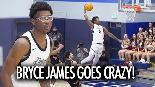 Bryce James GOES CRAZY Sets New Career High! Sierra Canyon vs Alemany!