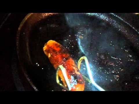 I prepare and eat wild boar sausage I prepare and eat wild boar sausage