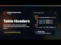 HTML Table Headers - HTML Data Foundation | FullStack Masterclass HTML Course
