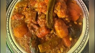 كسكس المغربي الخماسي  الصحراوي باللحمchaimaa# البقري  food