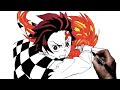 How to Draw Tanjiro (Dance of the Fire God) Step By Step | Demon Slayer: Kimetsu no Yaiba