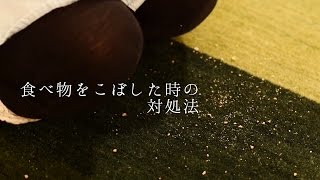 【ハグみじゅうたんのお手入れ】食べ物をこぼした時の対処法