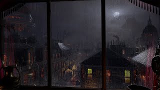 Heavy Rain In Victorian London | Rain On Window | Fall Asleep Fast | Sleep Well | 4K | 8 Hours