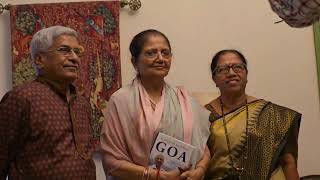 Folklorist Dr Pandurang and Mrs Amita Phaldessai with Mrs Vijayadevi Rane