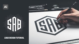Logo Design Process A to Z (Hexagon Letter Logo)  | Adobe illustrator cc 2021 Tutorial