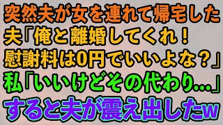 【スカッとする話】突然夫が浮気女を連れて来た夫「俺と離婚してくれ！慰謝料は0円でいいよな？」私「いいわよ！その代わり…」→すると夫が震え出したw【修羅場】