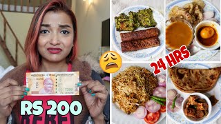 LIVING ON RS 200 For 24 HOURS CHALLENGE - Budget STREET FOOD Challenge | INDIA