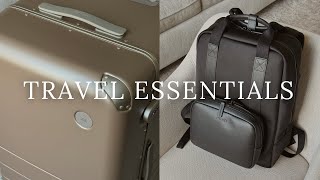 TRAVEL ESSENTIALS + MONOS HAUL | the perfect check-in bag, compressible packing cubes + more!