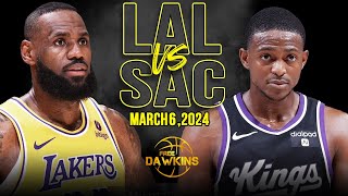 Los Angeles Lakers vs Sacramento Kings Full Game Highlights | March 6, 2024 | FreeDawkins