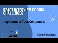 Build a Tabs Component in React 🧩 | Step-by-Step UI Tutorial | Interview 2025 | Machine Coding