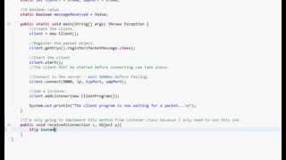 Java KryoNet :: A Simple Server/Client Program