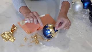 DIY Gold Leaf Ornaments