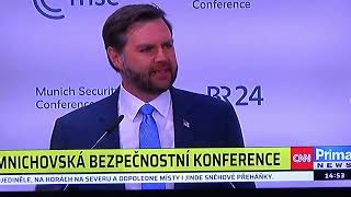 J .D. Vance - Mnichovská bezpečnostní konference - část projevu