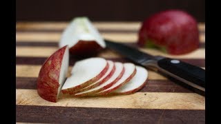 How to cut fruit/knife skills/how to slice an apple