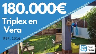 ✅ En Venta ✅ Triplex en Vera Playa por 180.000€