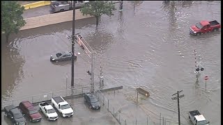 Aerial of Flooding in Granite City, Illinois