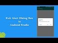 Exit Alert Dialog in Android Studio - Part 2