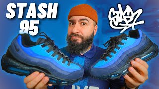 BLUE IS BACK! Air Max 95 STASH Unboxing \u0026 Sizing Info