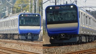 E235系1000番台クラF-07(11号車電連取付)+クラJ-09編成快速成田空港行き・クラF-11+クラJ-20編成快速逗子行き@佐倉〜酒々井