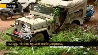 Clectronic waste dumped in Kollam Civil Station