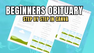 How to Create an Obituary in Canva | Beginner Step-by-Step Using a Template #canva #obituary