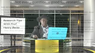 Professor Bwisa Steps in Constructing Problem, Statement Part 2