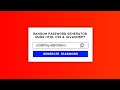 Generate Random Password using HTML CSS & JavaScript | WebKit Coding