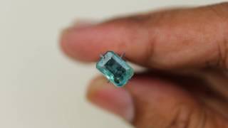 2.06 Cts. Beautiful Natural Mild Blueish Green Emerald Octagon