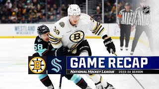 Boston Bruins vs Seattle Kraken | February 26, 2024 | Game Highlights | NHL Regular Season