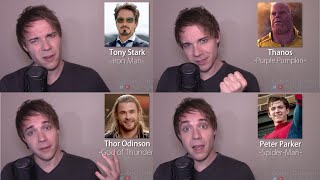 AVENGERS IMPRESSIONS! (Thor, Iron Man, Thanos, Black Panther, Spider-Man)