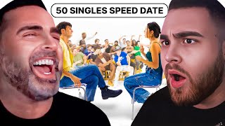 LosPollosTV And Dad React To 50 singles speed date in front of strangers (Part 2)