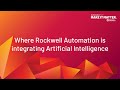 Where Rockwell Automation is integrating Artificial Intelligence